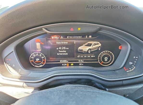 WA19NAF40HA050700 2017 AUDI A4 Silver Вид щитка приладів