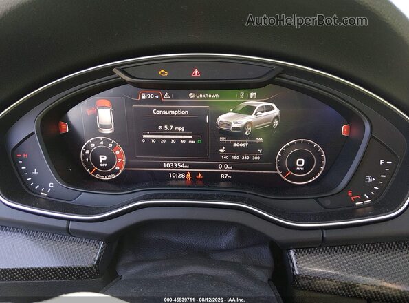 WA1A4AFY1J2122071 2018 AUDI SQ5 Gray Вид задніх сидінь