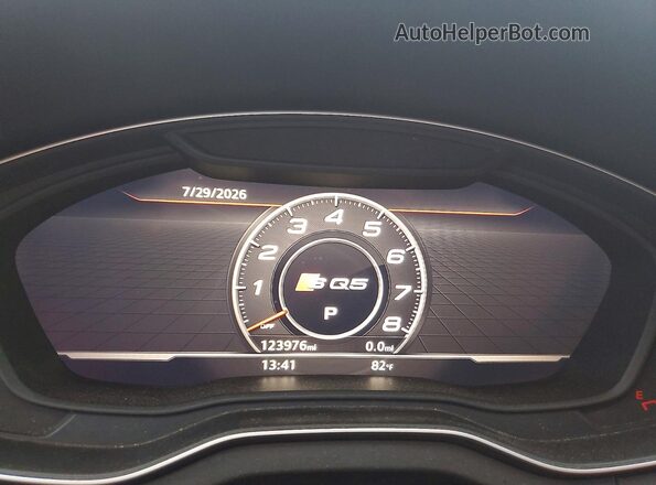 WA1A4AFY5J2147989 2018 AUDI SQ5 Gray Instrument cluster view
