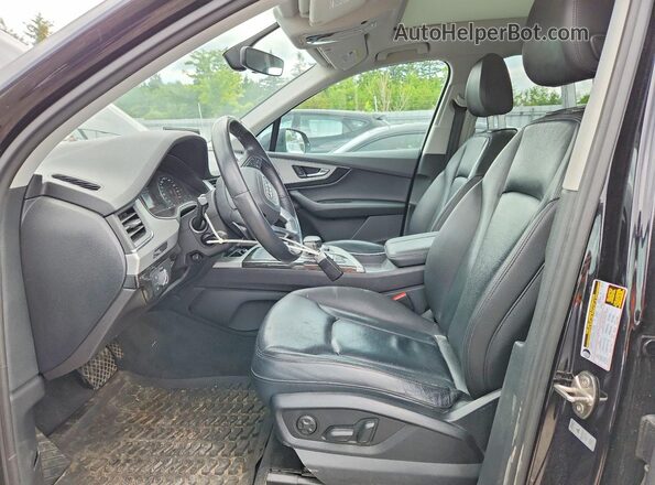 WA1AAAF72KD016489 2019 AUDI Q7 Black Widok wnętrza z przodu