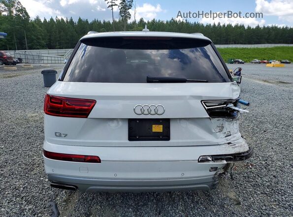 WA1AAAF7XJD006808 2018 AUDI Q7 White Հետևի տեսք
