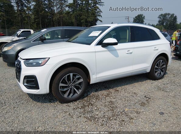 WA1AAAFY7M2024482 2021 AUDI Q5 White Առջևի ձախ երեք քառորդ տեսարան