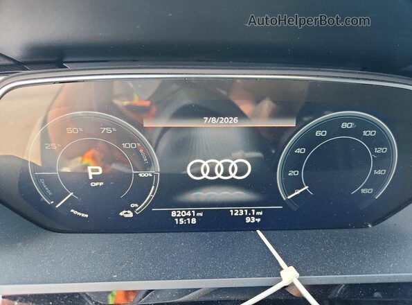 WA1AAAGE2MB006024 2021 AUDI E-TRON Gray Widok zestawu wskaźników