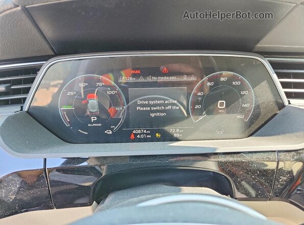 WA1AAAGE8MB038315 2021 AUDI E-TRON Blue Սարքավորումների վահանակի տեսք