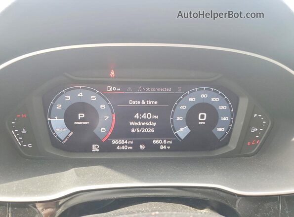 WA1AECF34L1078394 2020 AUDI Q3 Black Вид щитка приладів