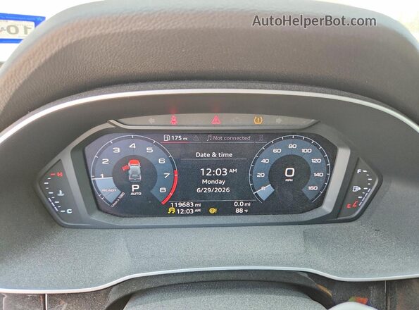 WA1AECF35L1006703 2020 AUDI Q3 Silver Instrument cluster view