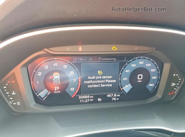 WA1AECF38L1125250 2020 AUDI Q3 Black Вид щитка приладів