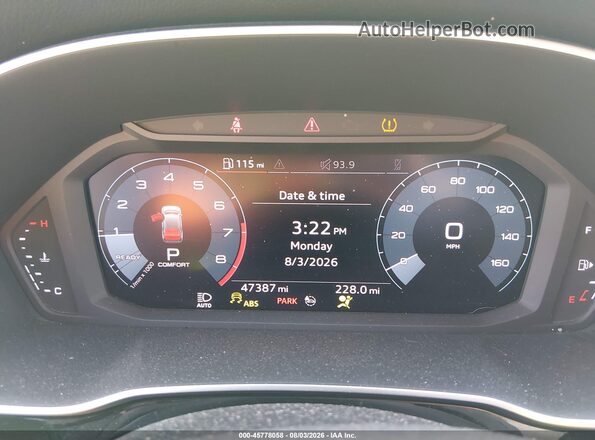 WA1AECF39L1118775 2020 AUDI Q3 Dark Blue უკანა სავარძლების ხედი