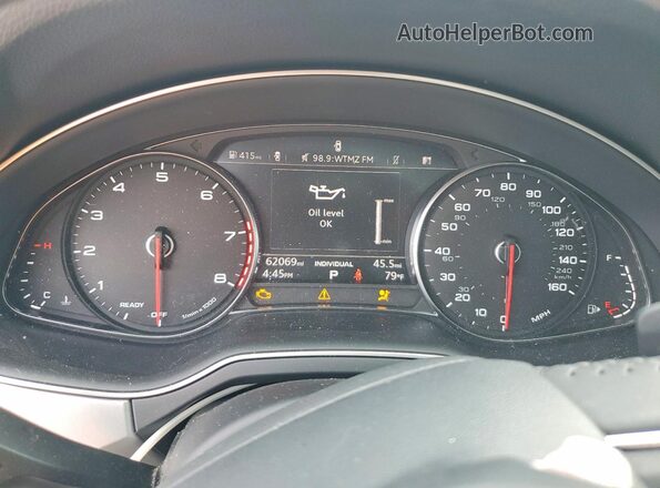 WA1AHAF70JD035861 2018 AUDI Q7 Silver Instrument cluster view