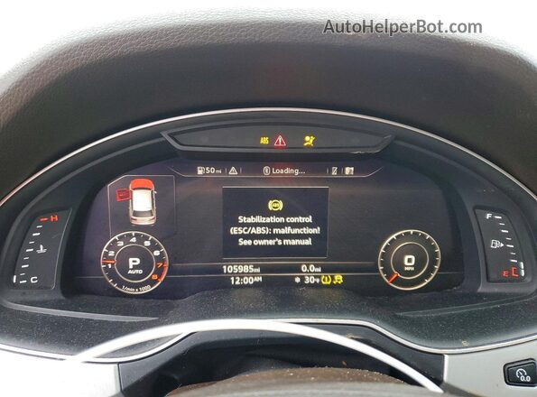 WA1AHAF72KD047625 2019 AUDI Q7 White Widok zestawu wskaźników