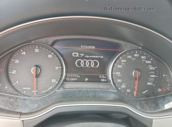 WA1AHAF73JD026023 2018 AUDI Q7 White Вид щитка приладів