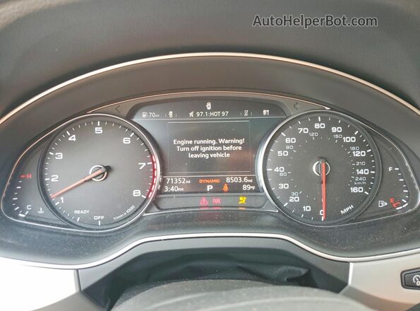 WA1AHAF73KD014620 2019 AUDI Q7 Silver Widok zestawu wskaźników