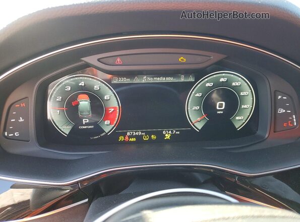 WA1AJAF73MD038813 2021 AUDI Q7 White Instrument cluster view