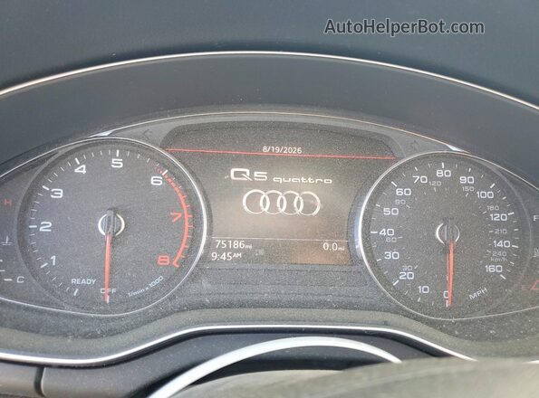 WA1ANAFY2K2125107 2019 AUDI Q5 White Vista del cuadro de instrumentos