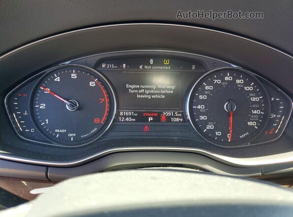 WA1ANAFY5K2090272 2019 AUDI Q5 Black Вид щитка приладів