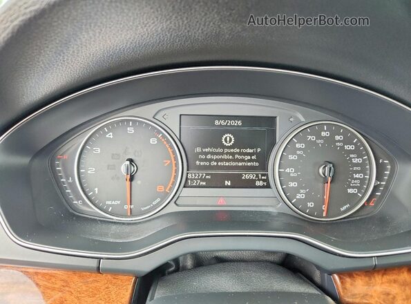 WA1ANAFY8J2002846 2018 AUDI Q5 Black Вид щитка приладів