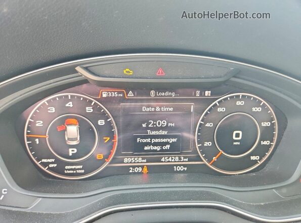 WA1ANAFY8J2005181 2018 AUDI Q5 Silver Widok zestawu wskaźników