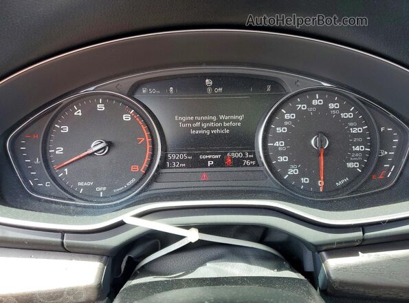 WA1ANAFYXK2103632 2019 AUDI Q5 White Вид щитка приладів