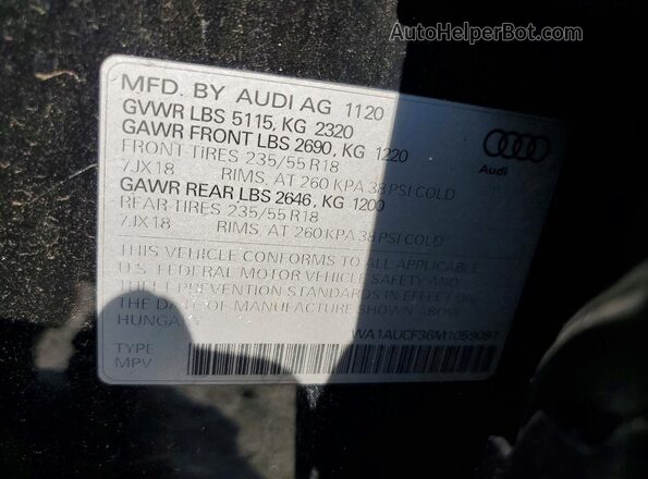 WA1AUCF36M1059091 2021 AUDI Q3 Black Engine compartment view