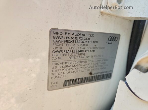 WA1AUCF36M1064372 2021 AUDI Q3 Белый Вид подкапотного пространства