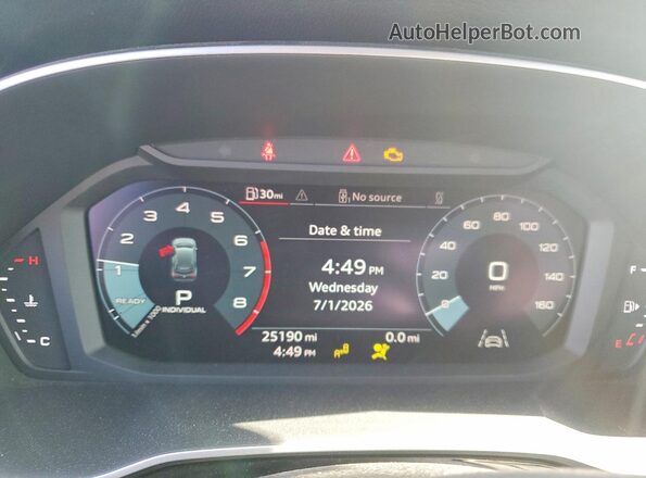 WA1AUCF3XN1015452 2022 AUDI Q3 Black Սարքավորումների վահանակի տեսք