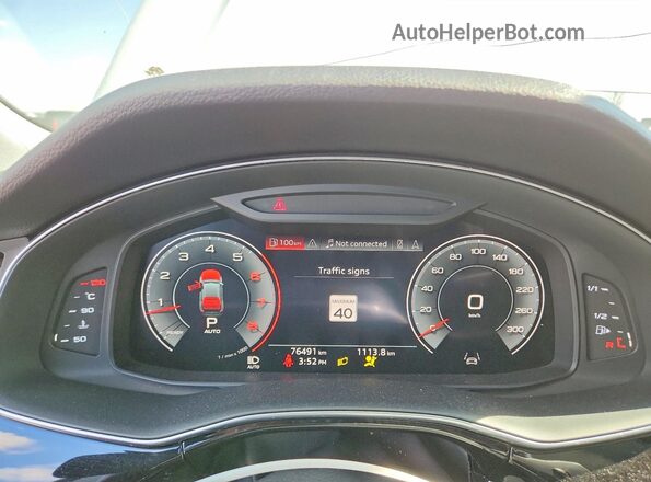 WA1AVAF16KD007343 2019 AUDI Q8 White Widok zestawu wskaźników