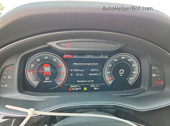 WA1AVAF1XKD019768 2019 AUDI Q8 White Սարքավորումների վահանակի տեսք
