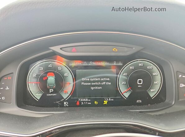 WA1AXAF79MD033114 2021 AUDI Q7 White Instrument cluster view