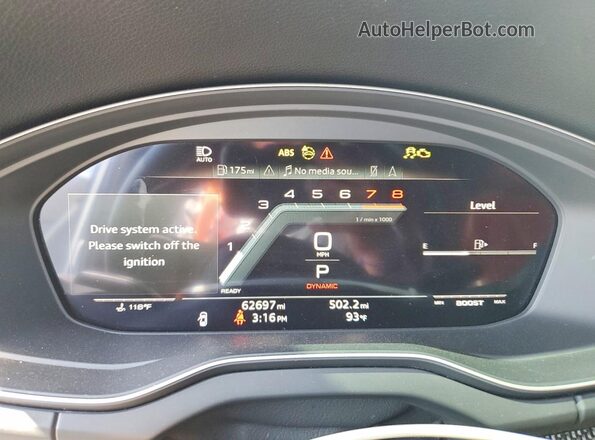 WA1B4AFY3M2104163 2021 AUDI SQ5 White ხელსაწყოთა პანელის ხედი
