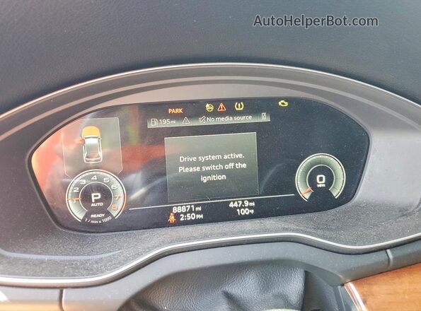 WA1BAAFY0M2020620 2021 AUDI Q5 Black Вид щитка приладів