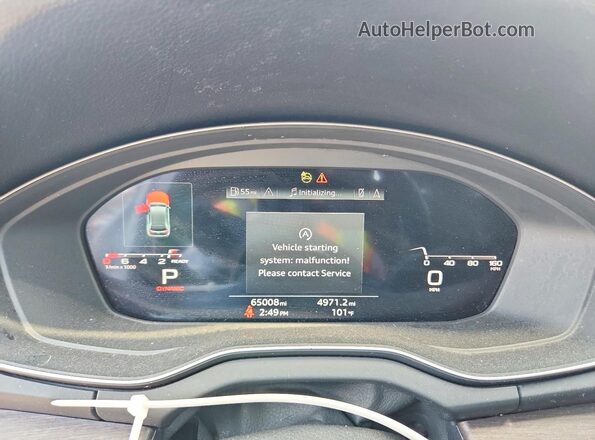 WA1BAAFY2M2030985 2021 AUDI Q5 White Widok zestawu wskaźników