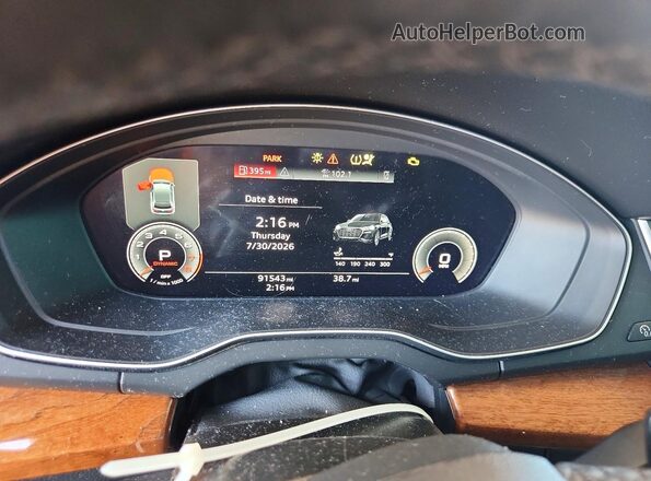 WA1BAAFY3M2105726 2021 AUDI Q5 White Widok zestawu wskaźników