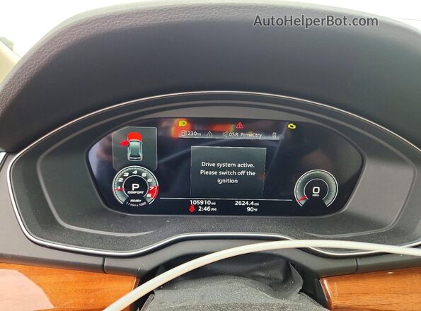 WA1BAAFY8M2104765 2021 AUDI Q5 White Vista del cuadro de instrumentos