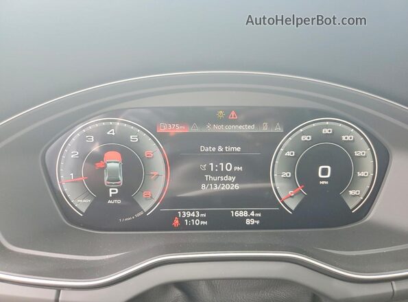 WA1BBAFY1P2154361 2023 AUDI Q5 Silver Вид щитка приладів