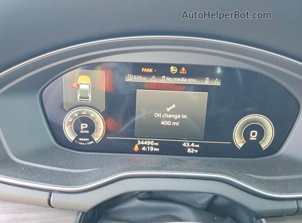 WA1BBAFY2N2118272 2022 AUDI Q5 Silver Instrument cluster view