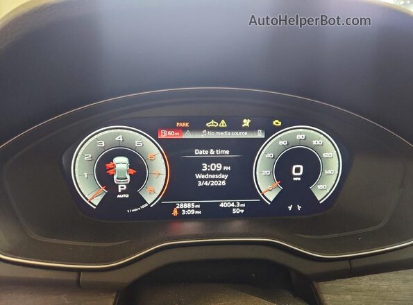WA1BBAFY8R2038903 2024 AUDI Q5 Black ხელსაწყოთა პანელის ხედი