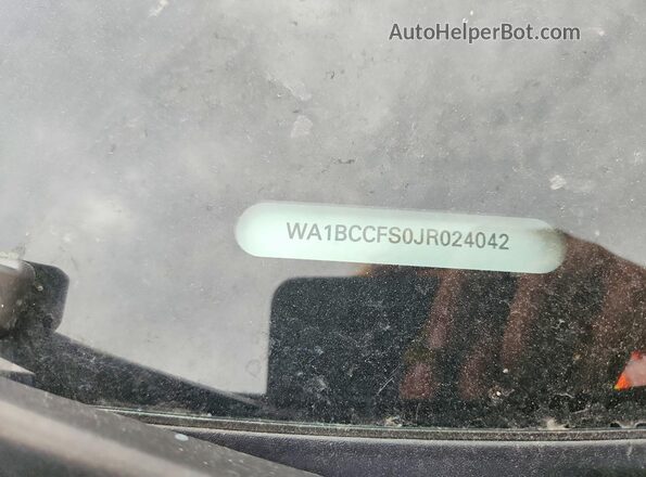 WA1BCCFS0JR024042 2018 AUDI Q3 Black VIN sticker view
