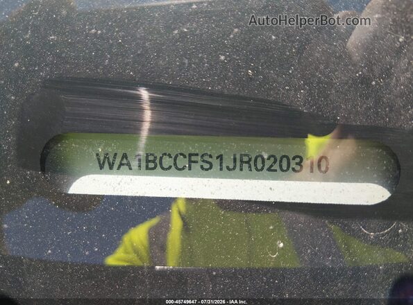 WA1BCCFS1JR020310 2018 AUDI Q3 Черный Вид подкапотного пространства