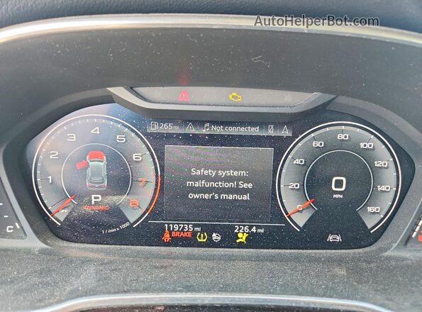 WA1BECF34L1046081 2020 AUDI Q3 White Вид щитка приладів