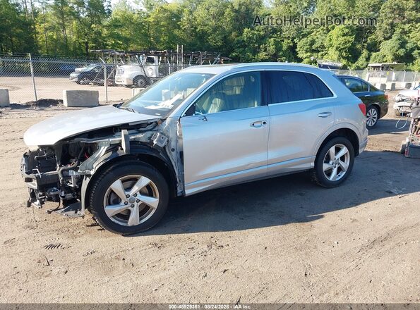 WA1BECF34L1072017 2020 AUDI Q3 Silver Առջևի ձախ երեք քառորդ տեսարան
