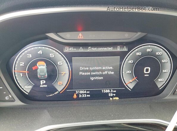 WA1BECF35K1085115 2019 AUDI Q3 Red Instrument cluster view