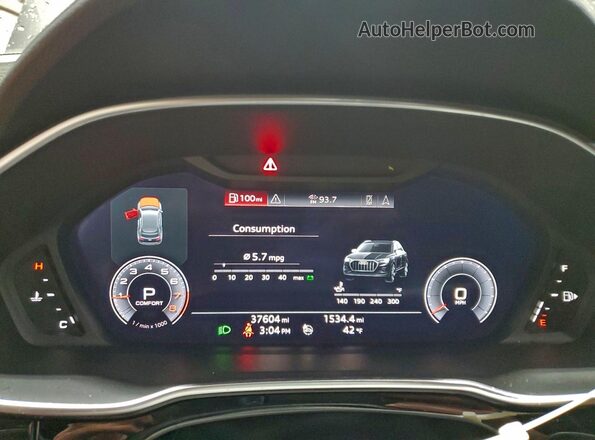 WA1BECF36L1106684 2020 AUDI Q3 Gray Widok zestawu wskaźników