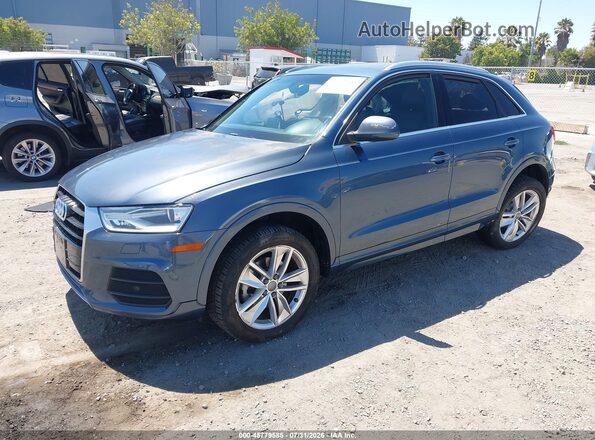 WA1BFCFS4GR013920 2016 AUDI Q3 Blue Առջևի ձախ երեք քառորդ տեսարան