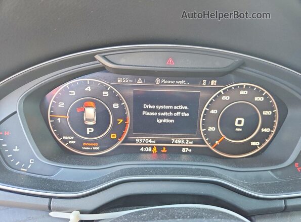 WA1BNAFY0K2064277 2019 AUDI Q5 White Vista del cuadro de instrumentos