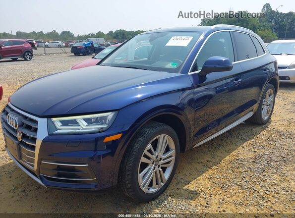 WA1BNAFY4J2010429 2018 AUDI Q5 Dark Blue Առջևի ձախ երեք քառորդ տեսարան