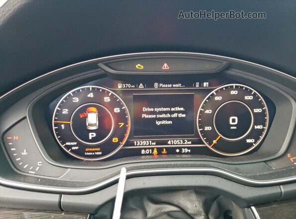 WA1BNAFY4J2143157 2018 AUDI Q5 Black Widok zestawu wskaźników