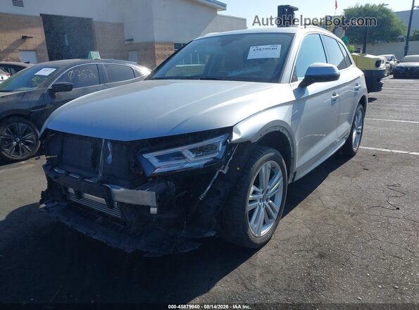 WA1BNAFY4J2206841 2018 AUDI Q5 Silver წინა მარცხენა ხედი სამი მეოთხედიდან