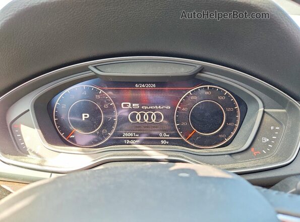 WA1BNAFY6L2027364 2020 AUDI Q5 Gray Widok zestawu wskaźników