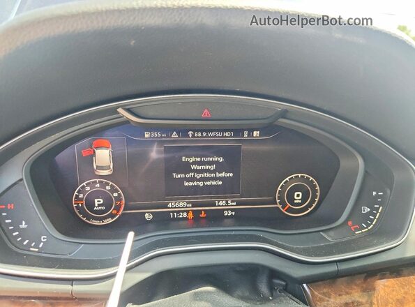 WA1BNAFY9J2009583 2018 AUDI Q5 Blue Սարքավորումների վահանակի տեսք