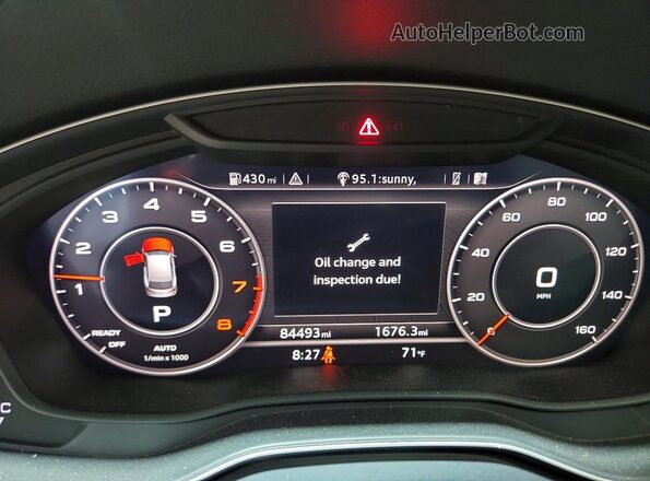 WA1BNAFYXJ2006076 2018 AUDI Q5 White Instrument cluster view